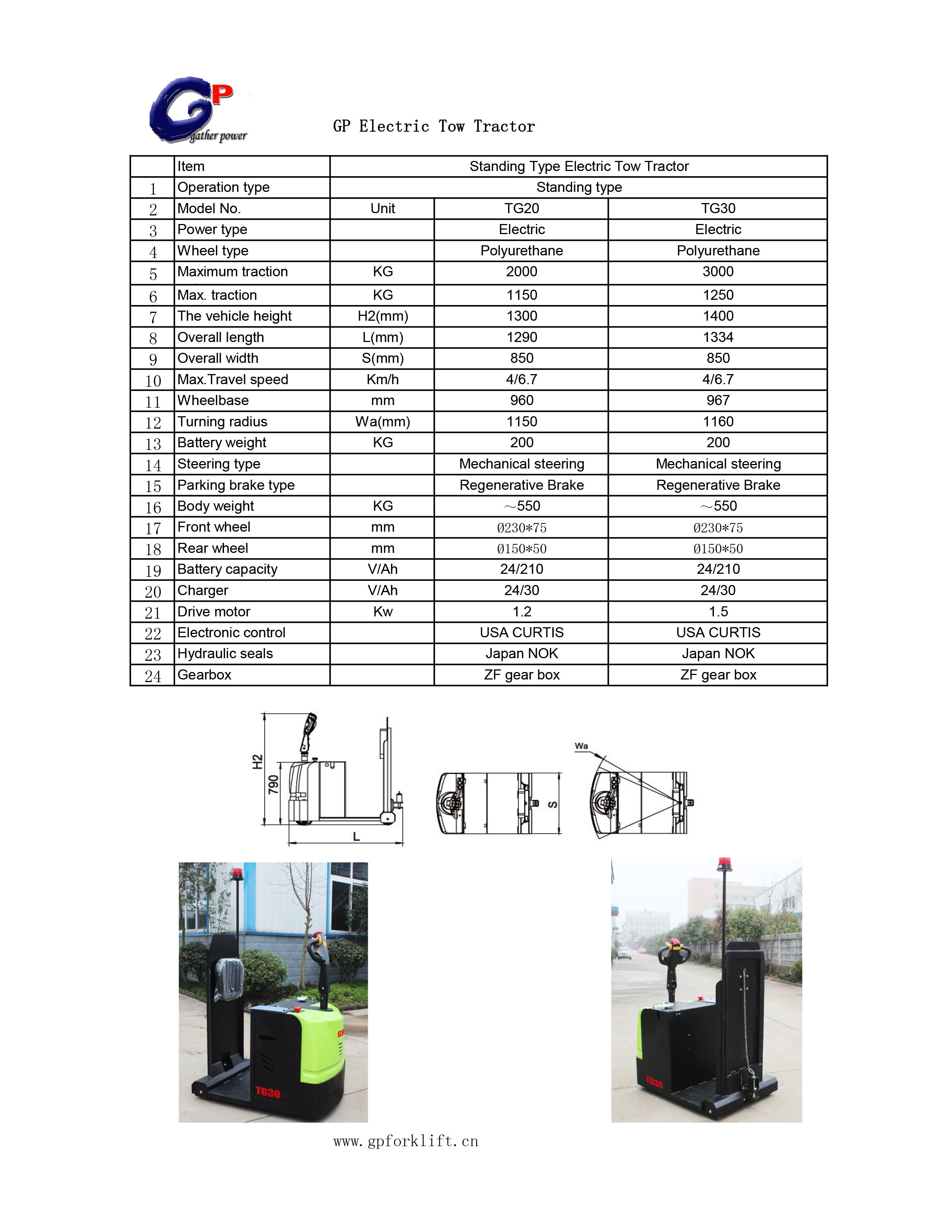 Traktor derek listrik 2TON 3TON 4TON